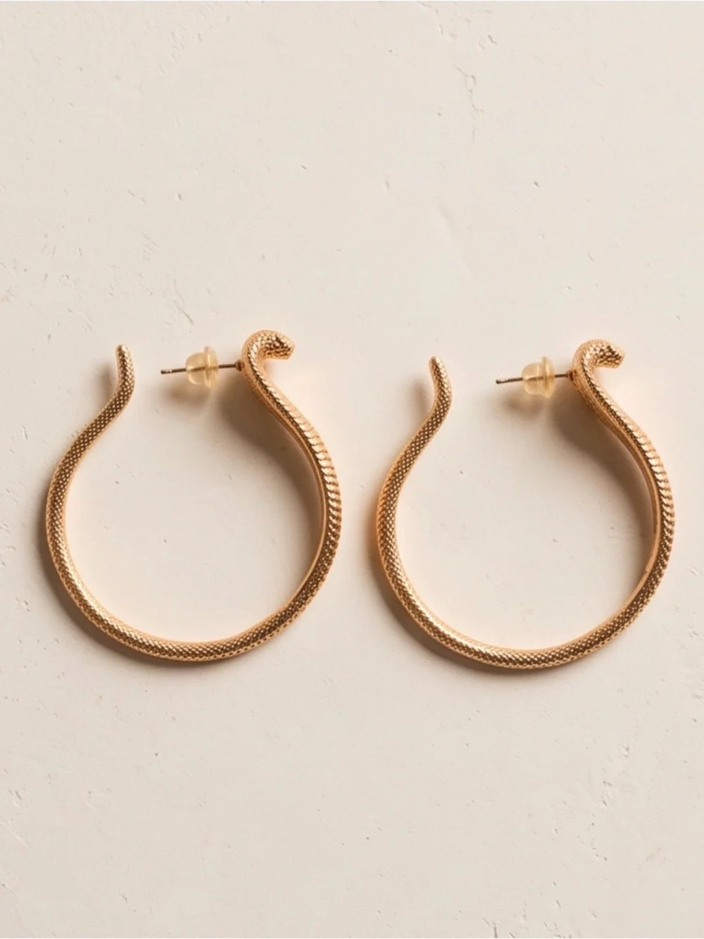 Snake Earrings for Women, 18K Gold Plated Brass